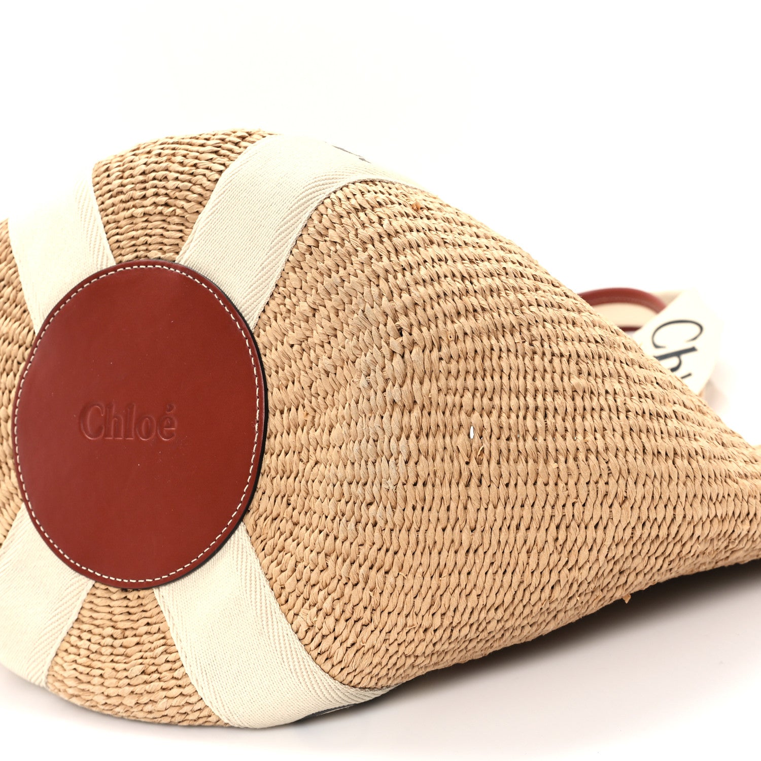 Chloe Raffia Large Woody Tote White 9 of 9