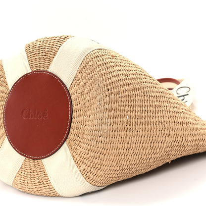 Chloe Raffia Large Woody Tote White 9 of 9