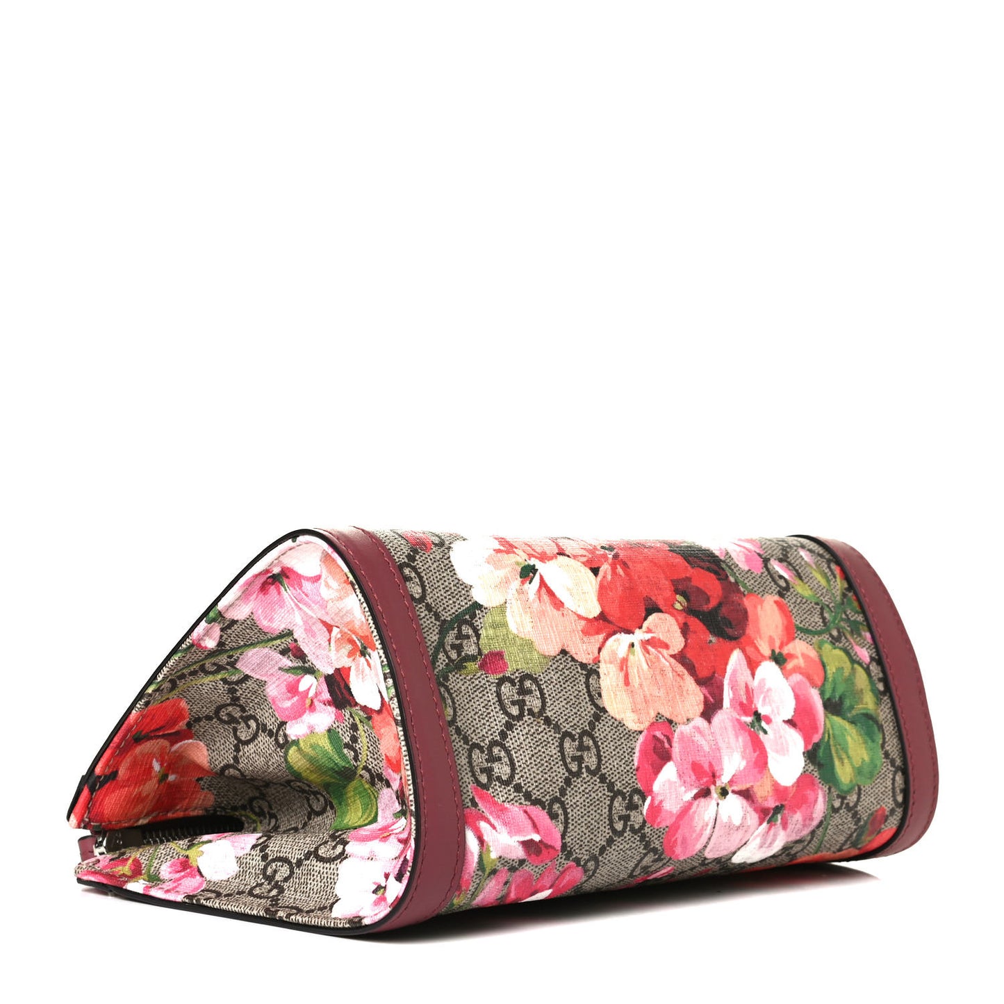 GG Supreme Monogram Blooms Small Cosmetic Case Beige Multicolor Dry Rose