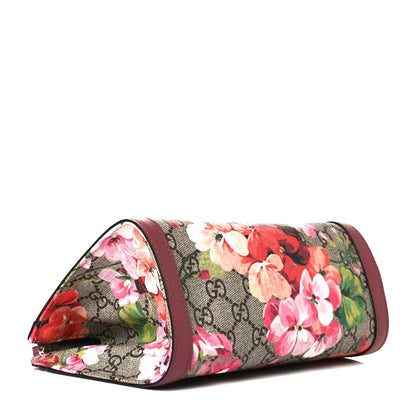 Gucci GG Supreme Monogram Blooms Small Cosmetic Case Beige Multicolor Dry Rose 3 of 5