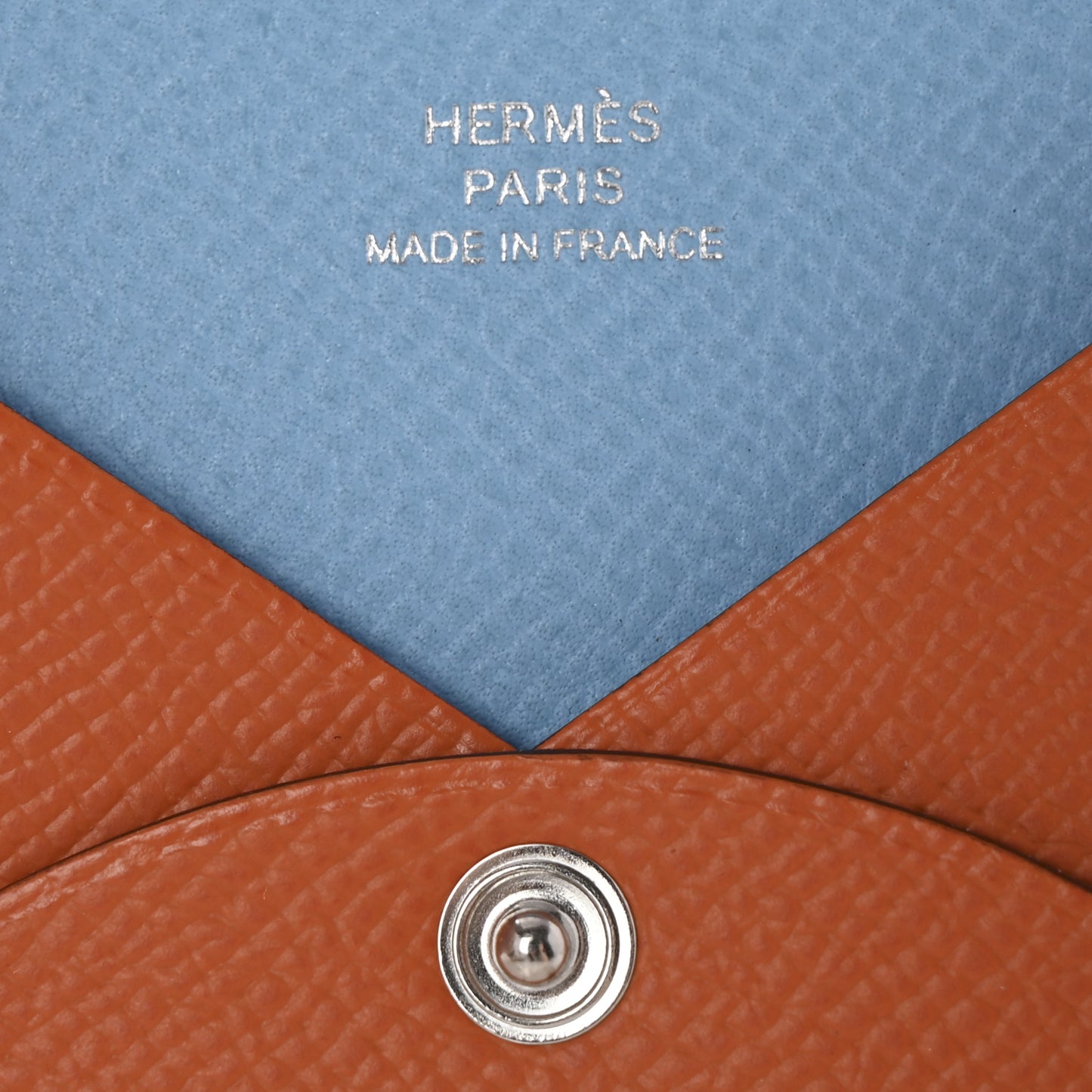 Epsom Verso Calvi Card Case Orange Celeste