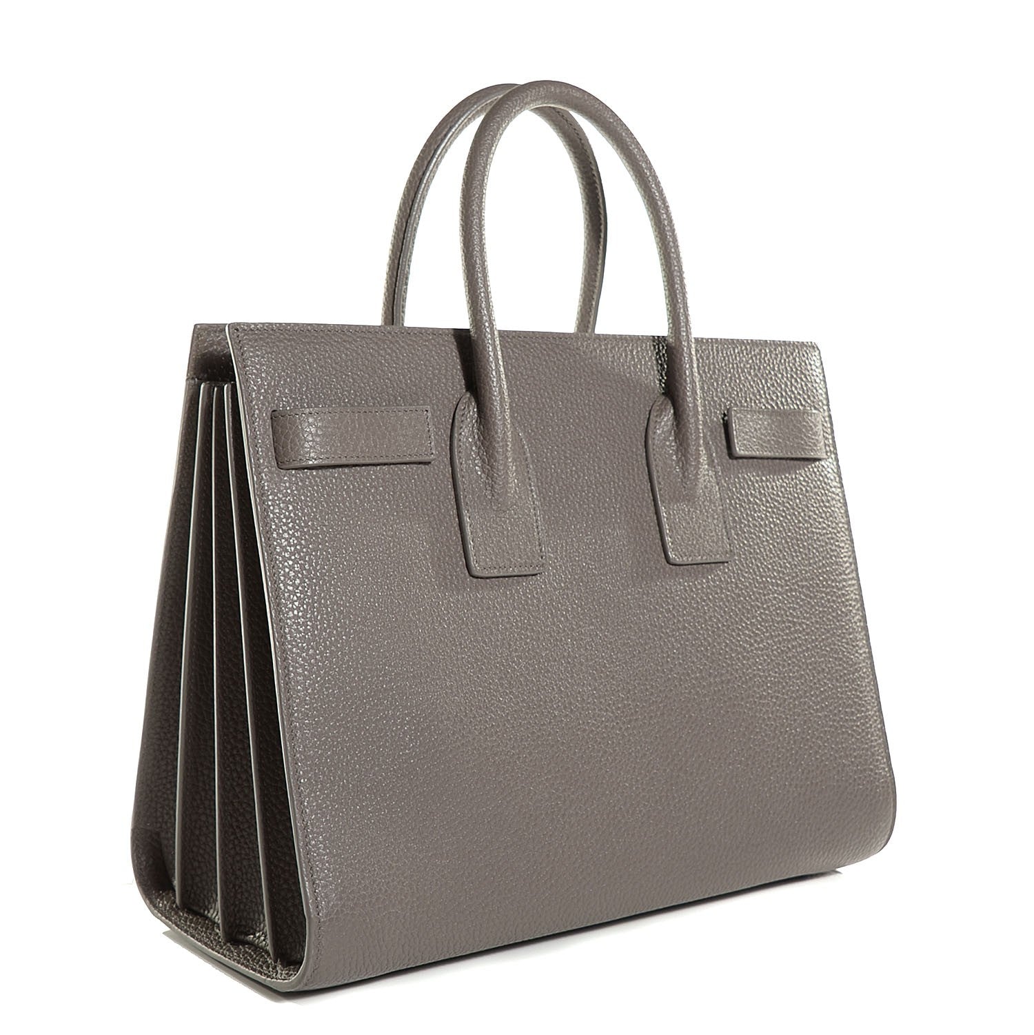 Saint Laurent Grained Calfskin Small Sac De Jour Fog 3 of 9
