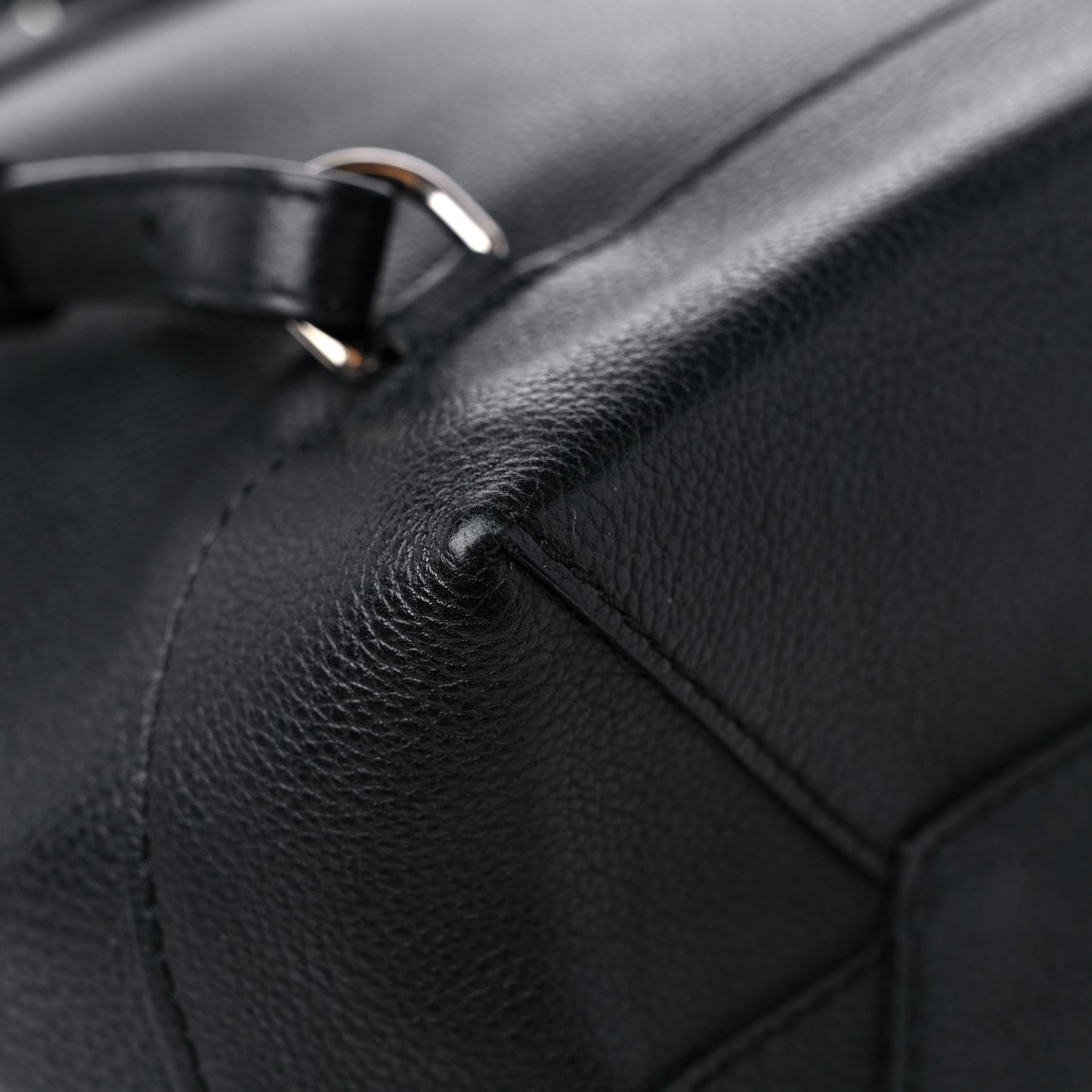 Calfskin Lockme Backpack Black