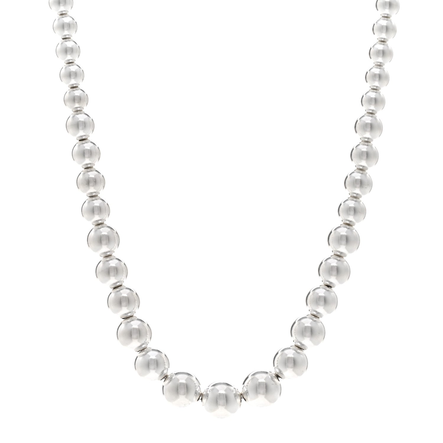 Tiffany Sterling Silver HardWear Graduated Ball Necklace 1 of 5