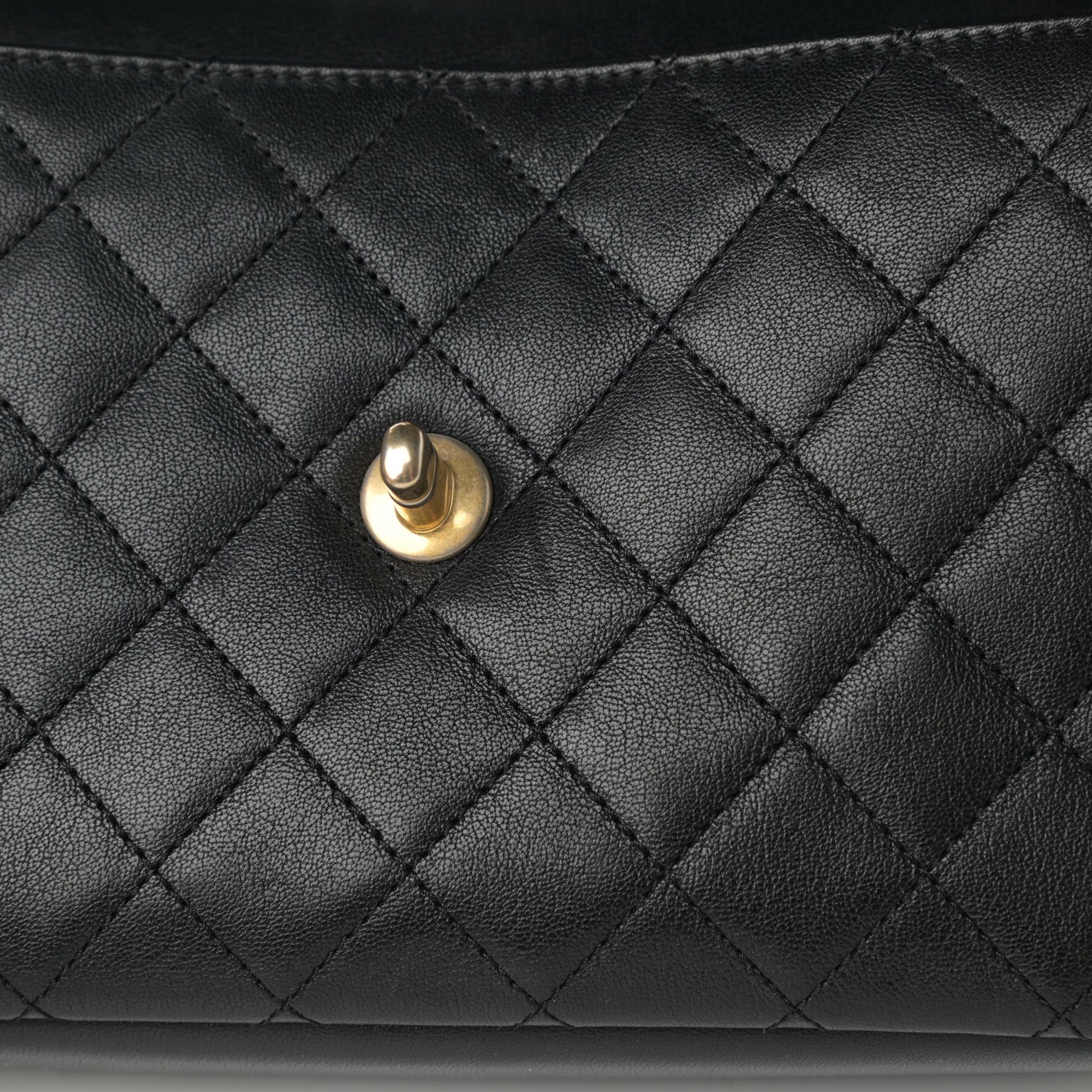 Chanel Lambskin Quilted Curved Flap Black 14 of 17