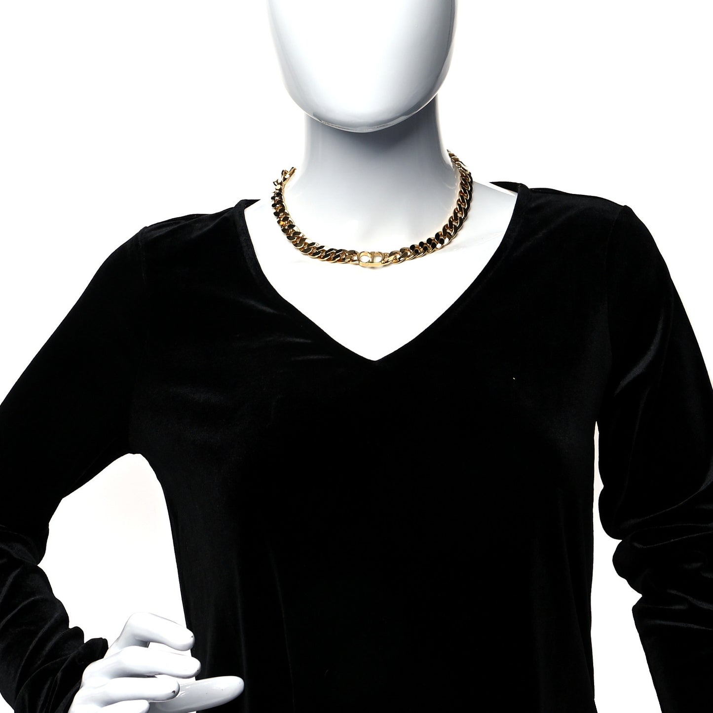 Metal Danseuse Etoile Chain Choker Necklace Gold