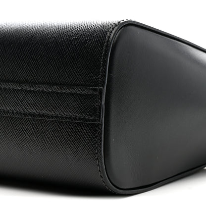 Prada Saffiano Soft Calfskin Mini Zippered Crossbody Tote Black 10 of 16