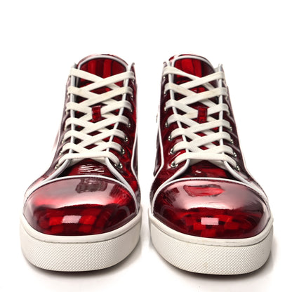 Christian Louboutin Patent Mens Louis Orlato Flat Sneakers 44 Red 2 of 9