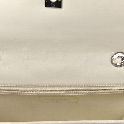 Chanel Patent Lambskin Medium Chocolate Bar Flap Khaki Beige 8 of 15