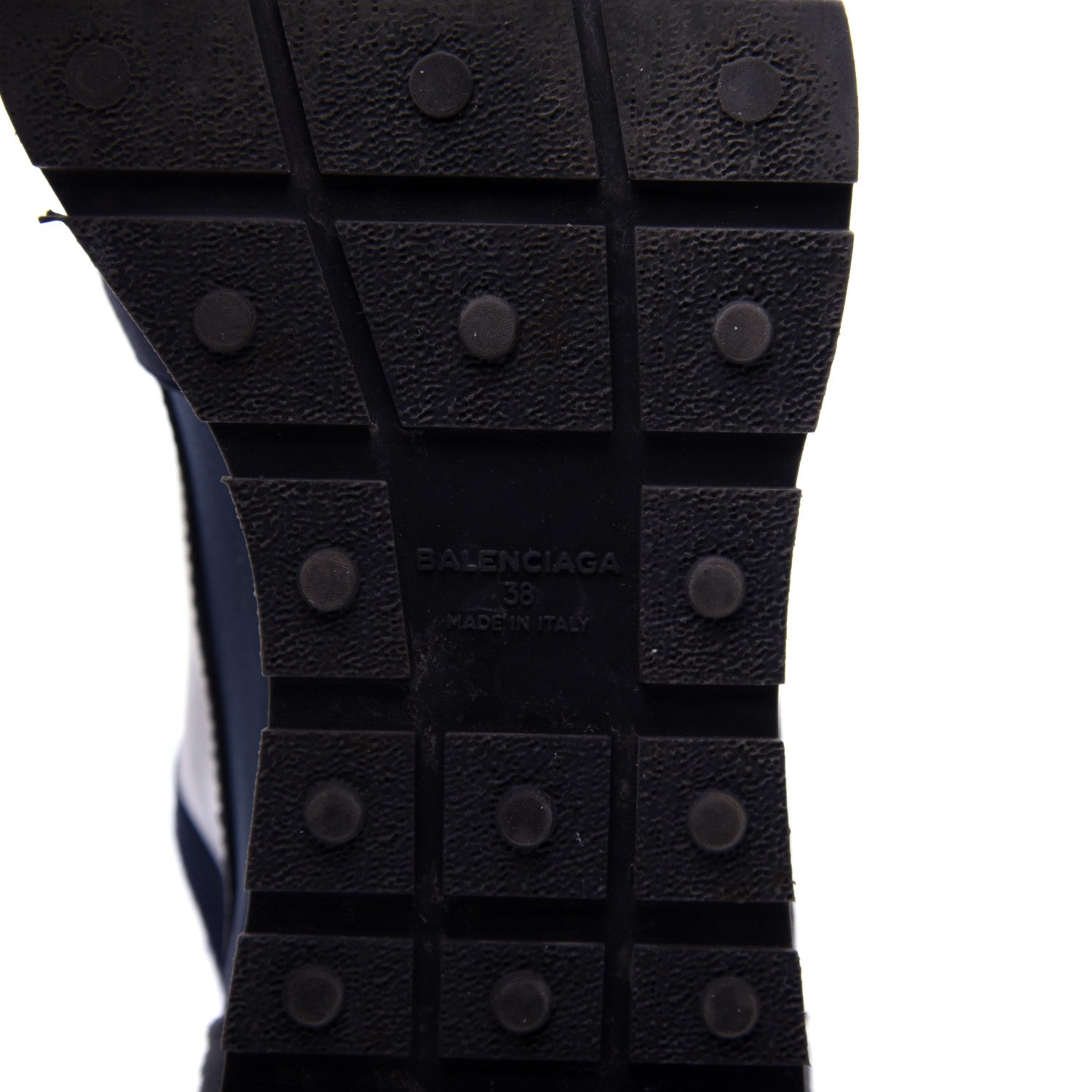 Balenciaga Calfskin Neoprene Mesh Womens Race Runner Sneakers 38 Bleu Nuit 11 of 11