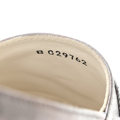 Chanel Laminated Lambskin Grosgrain Embroidered CC Espadrilles 36 Pink Silver Black 8 of 9