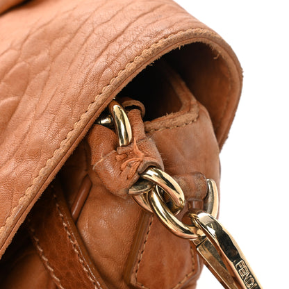 Fendi Crinkled Lambskin Mia Shoulder Flap Camel 18 of 22