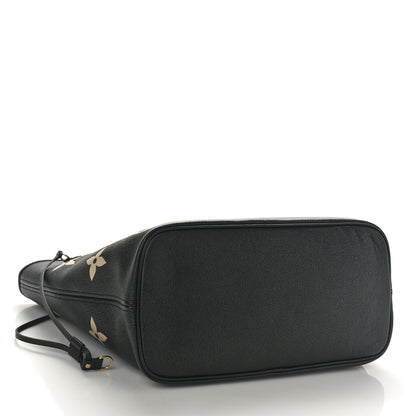 Louis Vuitton Empreinte Monogram Giant Neverfull MM Black Beige 5 of 10
