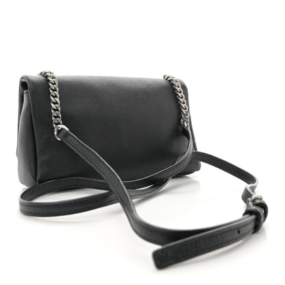 Saint Laurent Grain De Poudre Monogram Toy West Hollywood Fold-Over Bag Black 3 of 9