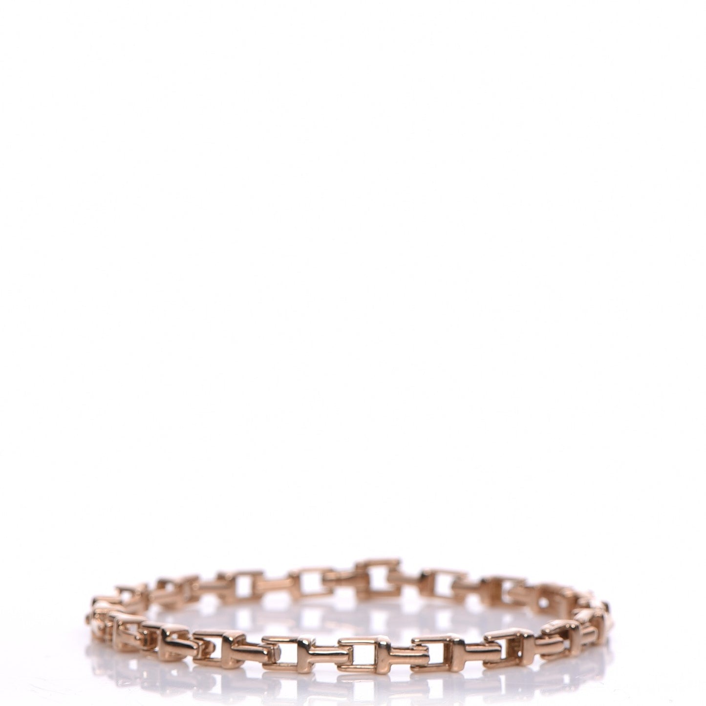 18K Rose Gold Narrow Tiffany T Chain Bracelet