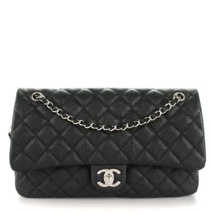 Chanel Caviar Quilted Jumbo Easy Flap Black 1 of 8