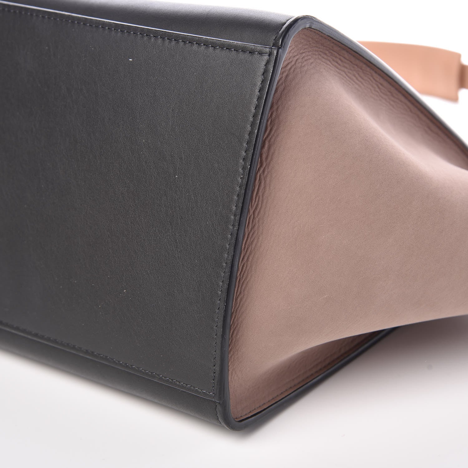 Celine Smooth Calfskin Nubuck Small Tri-Color Trapeze Nude 9 of 9