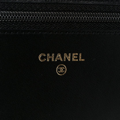 Chanel Caviar Quilted Boy Wallet On Chain WOC Black 6 of 12