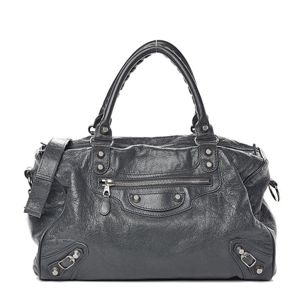 Balenciaga Agneau Giant 12 Silver Hardware Boston Anthracite 2 of 12