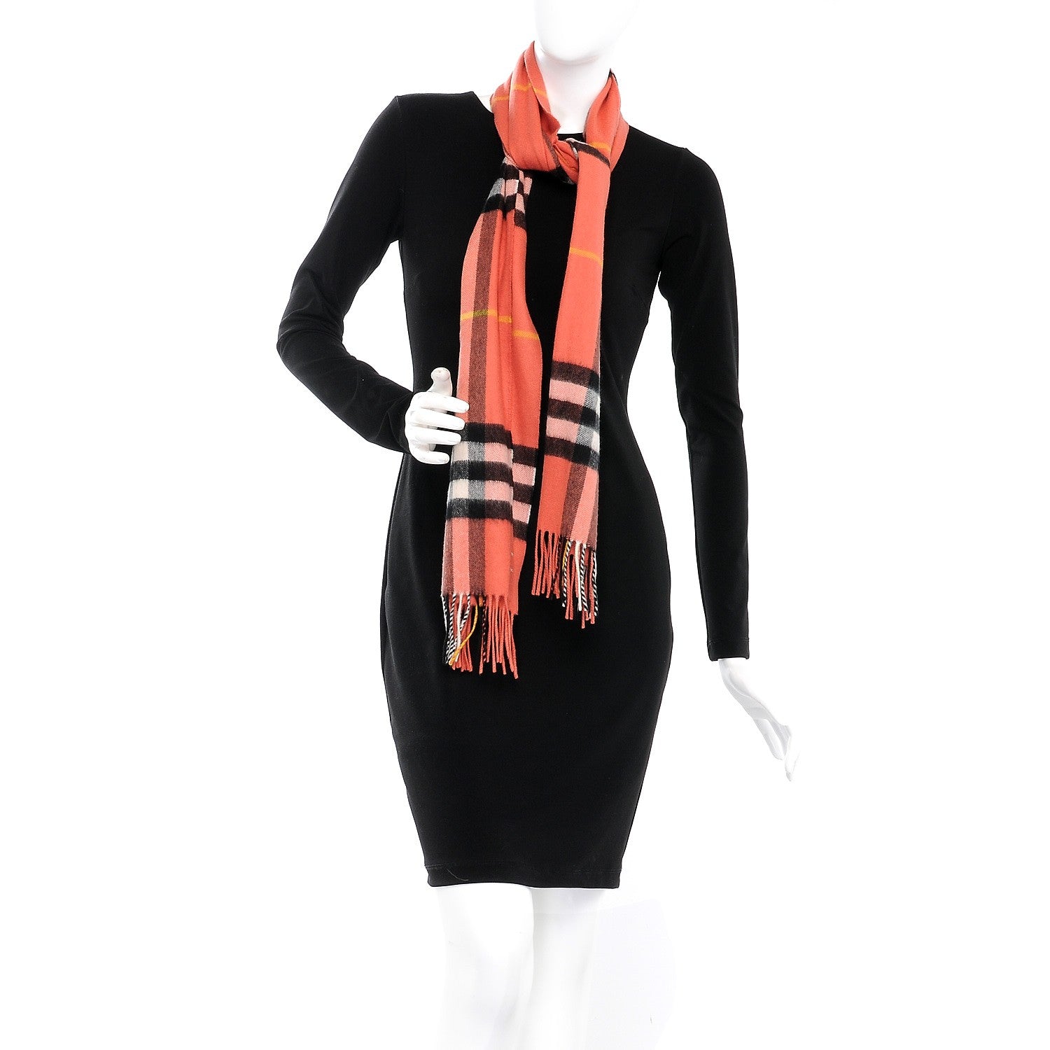 Burberry Cashmere Giant Check Scarf Pink 2 of 5
