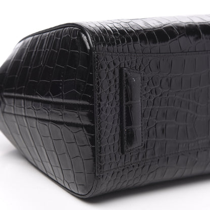 Givenchy Calfskin Crocodile Embossed Small Antigona Black 8 of 11