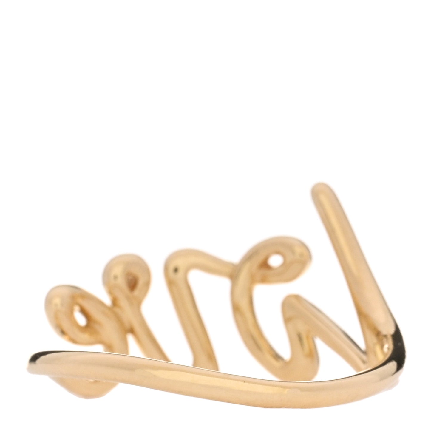 18K Yellow Gold Paloma's Graffiti Love Ring 50 5.5