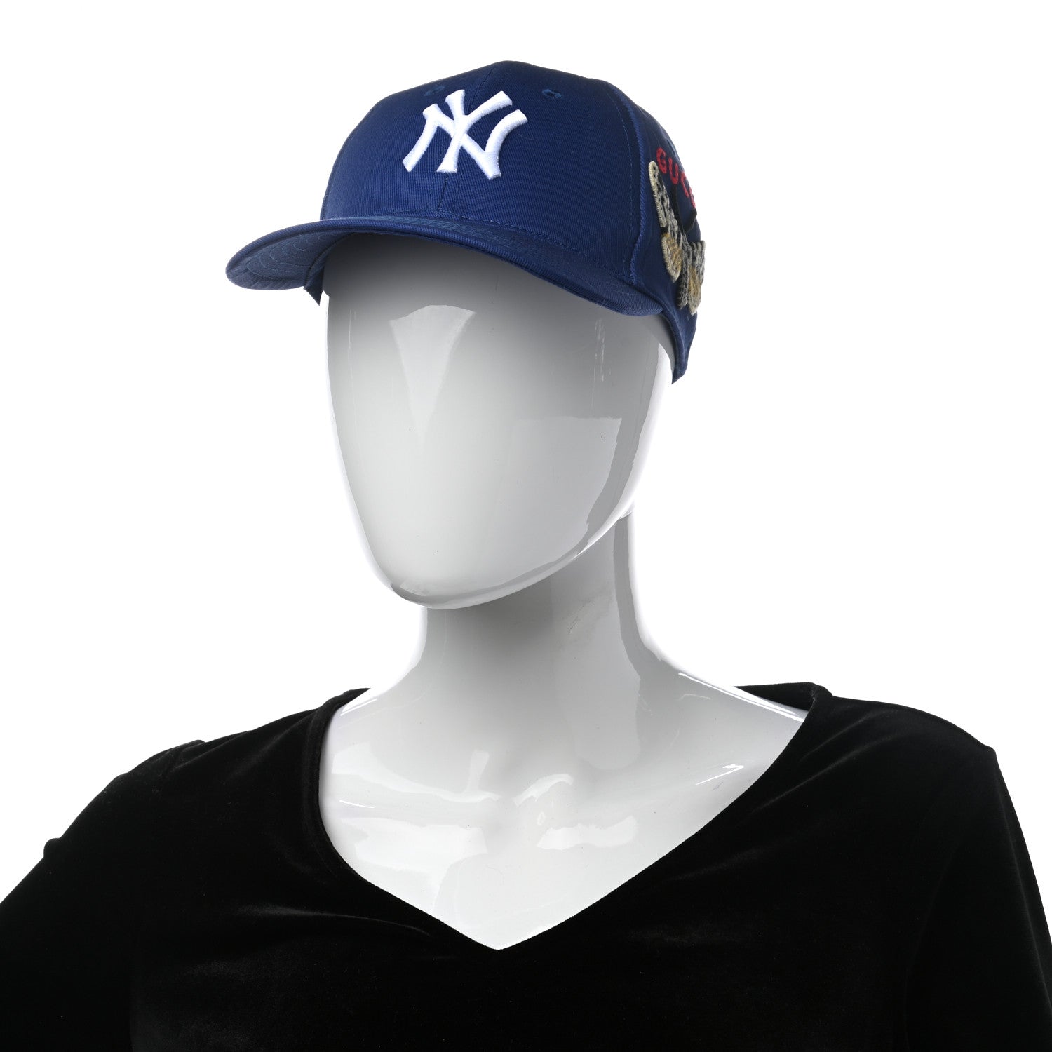 Gucci X MLB Cotton NY Yankees Baseball Hat 57-61 Blue 2 of 10