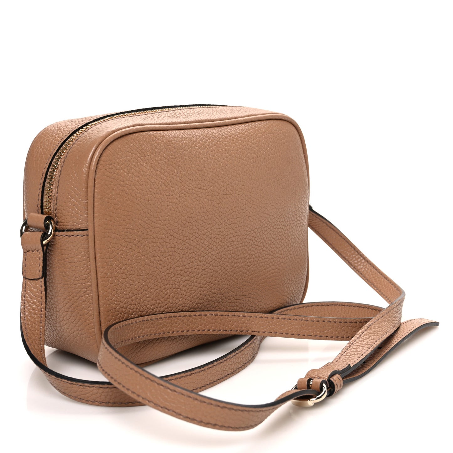 Pebbled Calfskin Small Soho Disco Bag Camelia