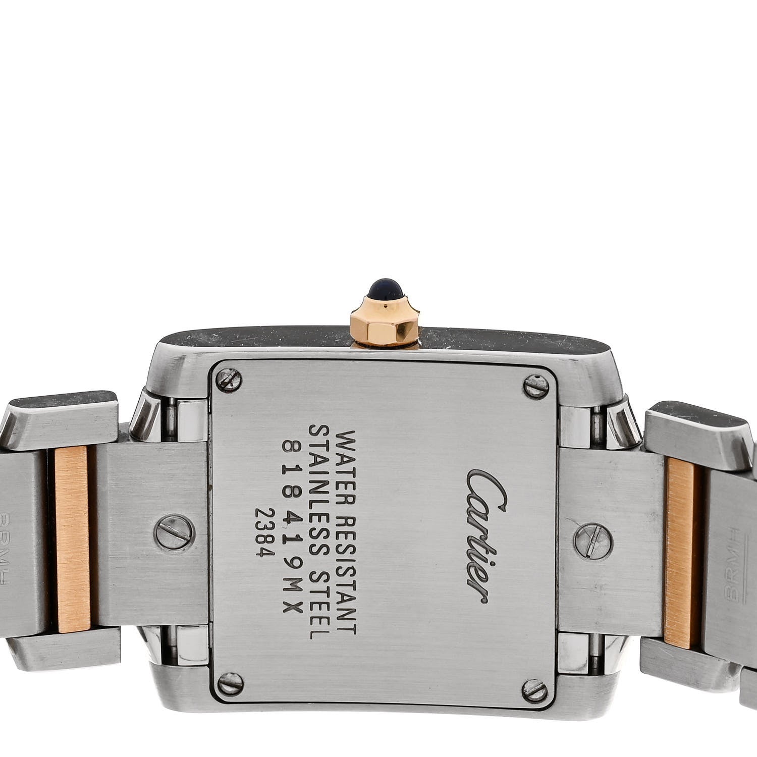 Cartier Stainless Steel 18K Pink Gold Mother of Pearl 20mm Tank Francaise Quartz Watch 4 of 4