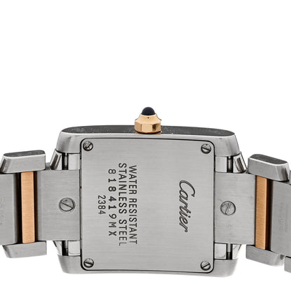 Cartier Stainless Steel 18K Pink Gold Mother of Pearl 20mm Tank Francaise Quartz Watch 4 of 4