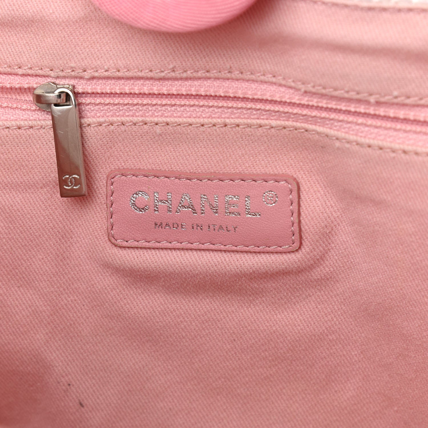 Chanel Canvas Small Deauville Tote Light Pink 6 of 13