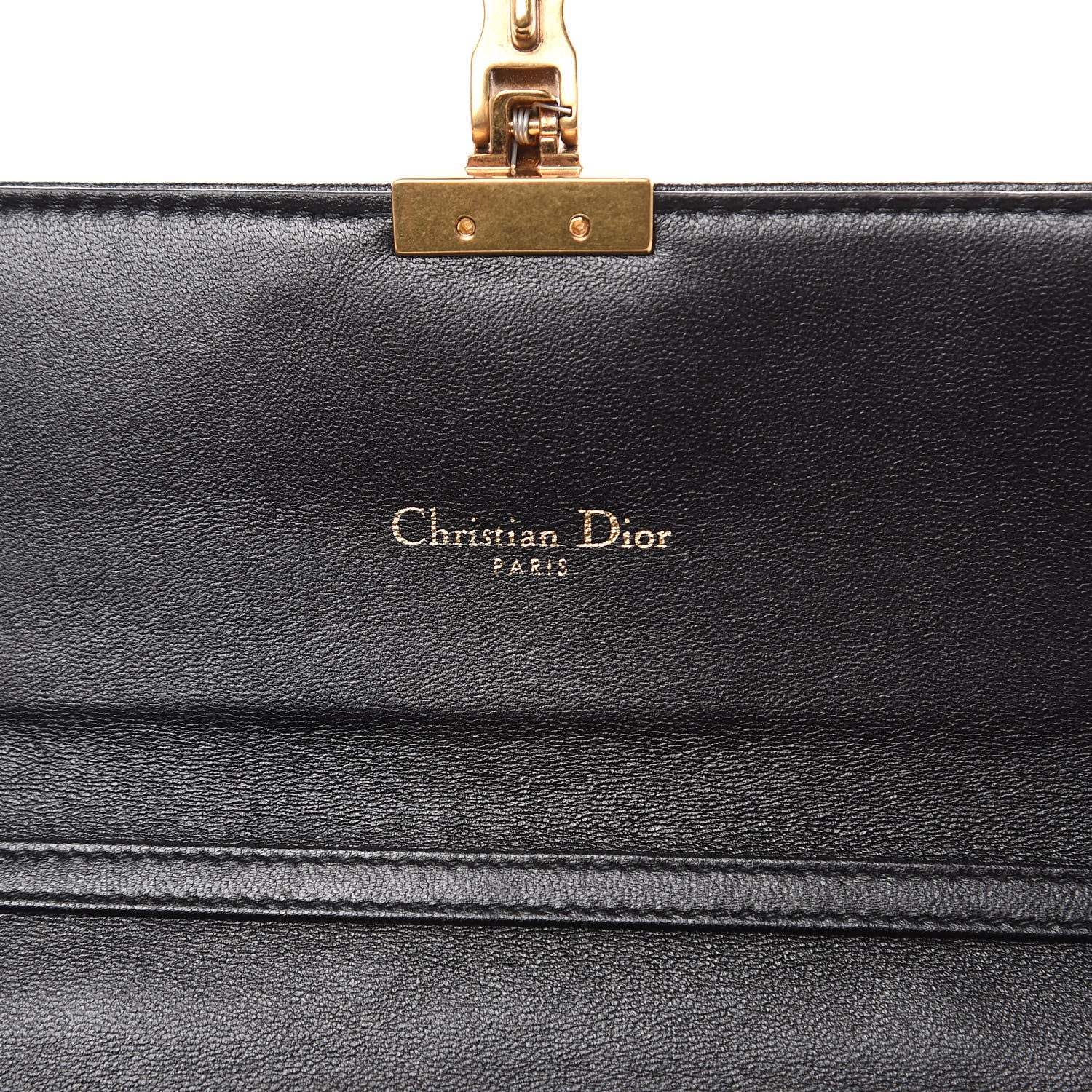 Christian Dior Lambskin Cannage Studded Dioraddict Wallet on Chain Black 5 of 11