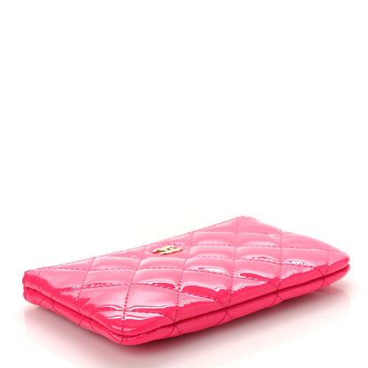 Chanel Patent Quilted Small Cosmetic Case Pink 4 of 9