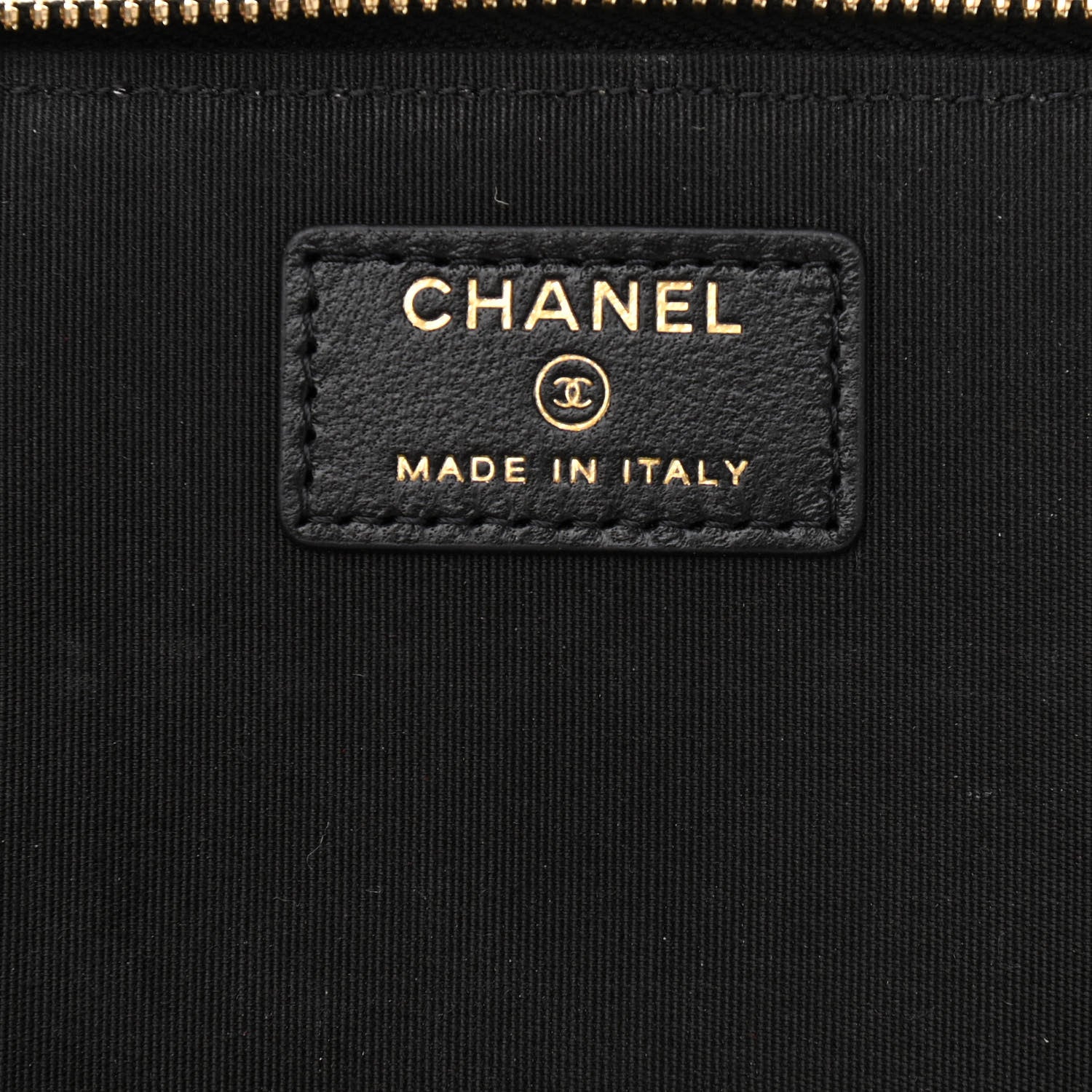 Chanel Raffia Jute Striped Small Vanity Case With Chain Black Beige 6 of 11