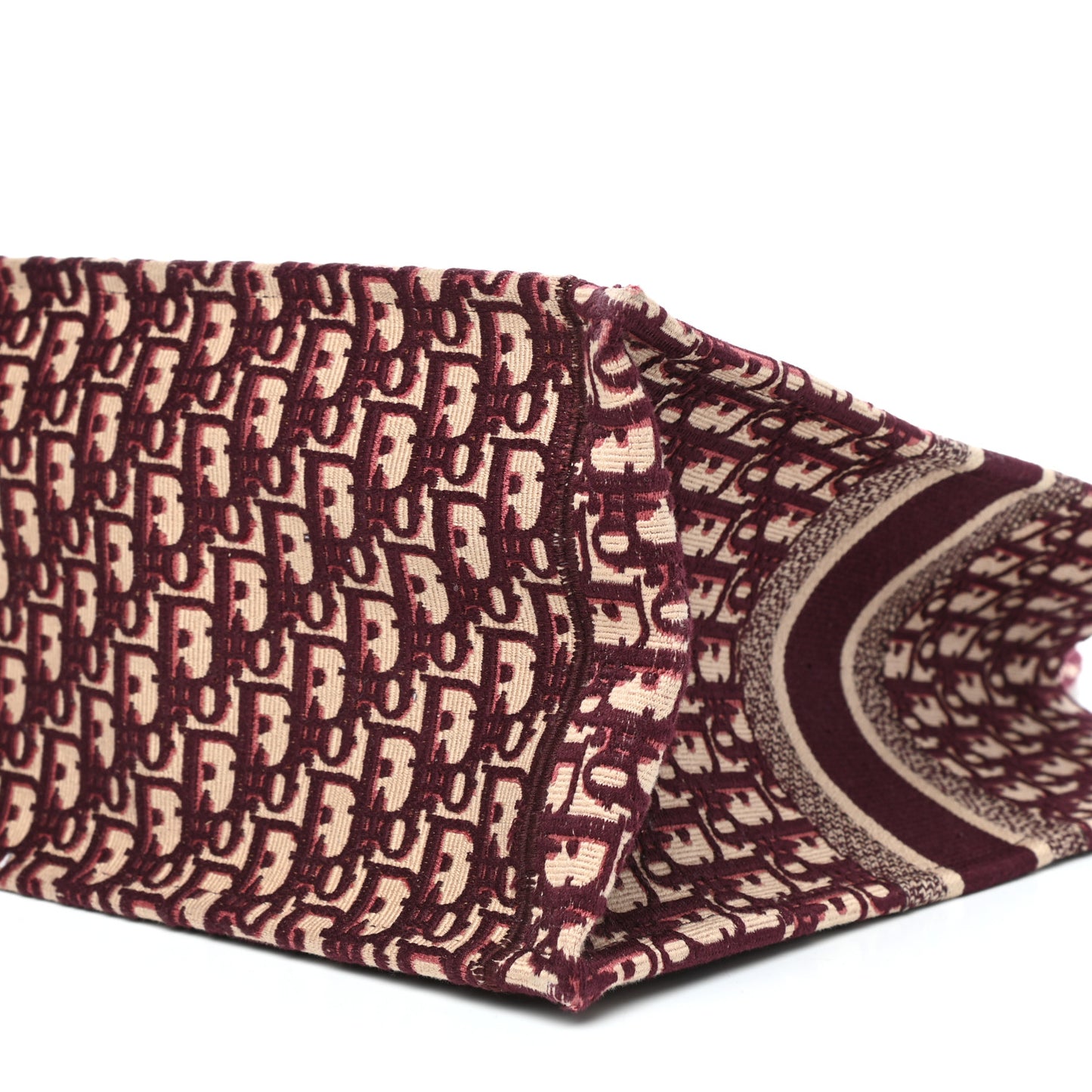 Oblique Large Book Tote Burgundy Multicolor