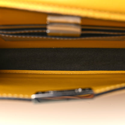 Fendi Cuoio Romano Vitello Cover Bi-Color Peekaboo I See U X Cross Satchel  Sunflower Stone Mimosa 5 of 13