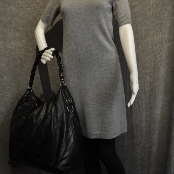 Gucci Leather Large Galaxy Hobo Black 2 of 10