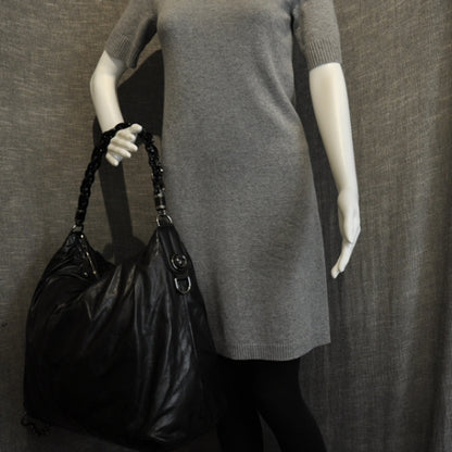 Gucci Leather Large Galaxy Hobo Black 2 of 10