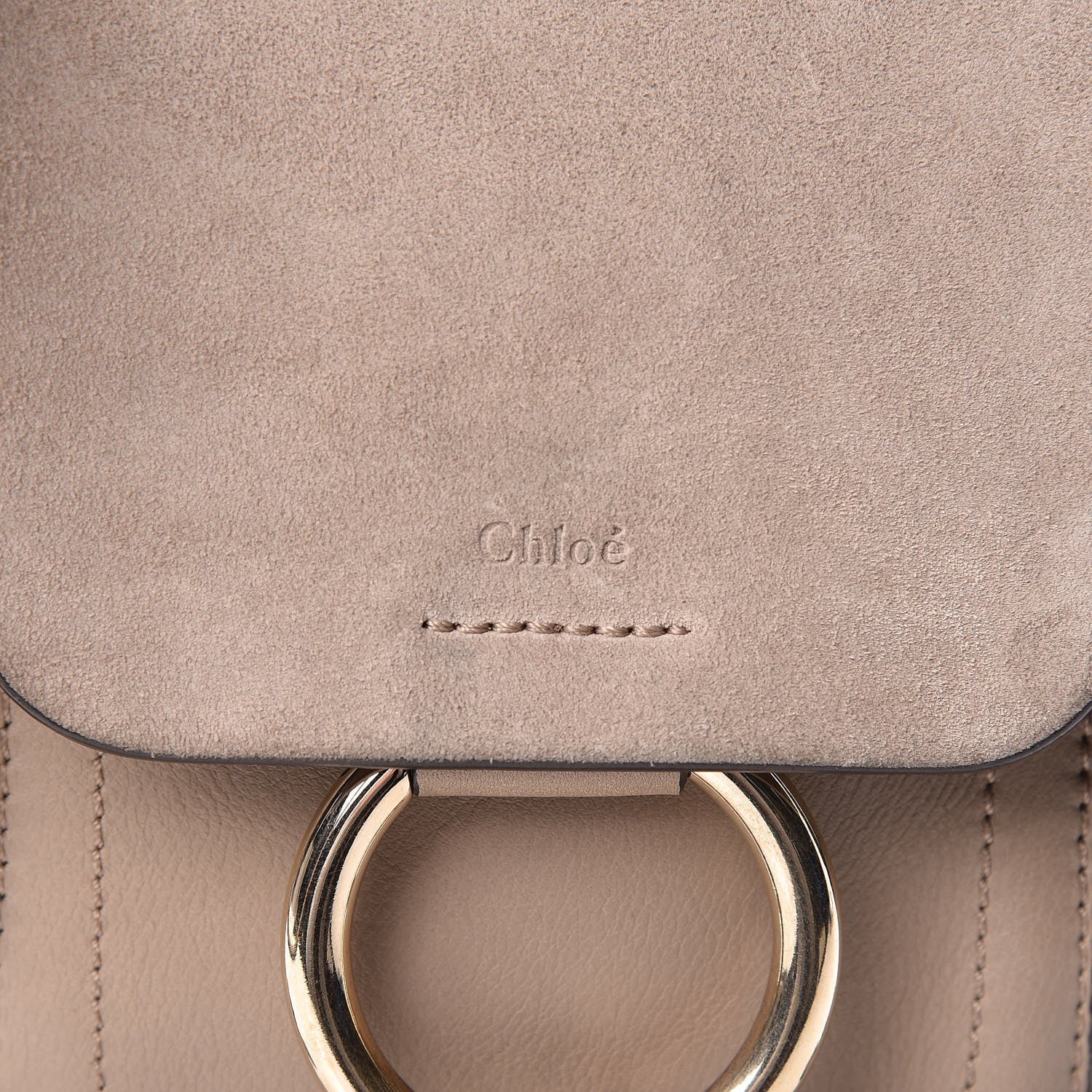 Chloe Suede Calfskin Mini Faye Backpack Motty Grey 10 of 25