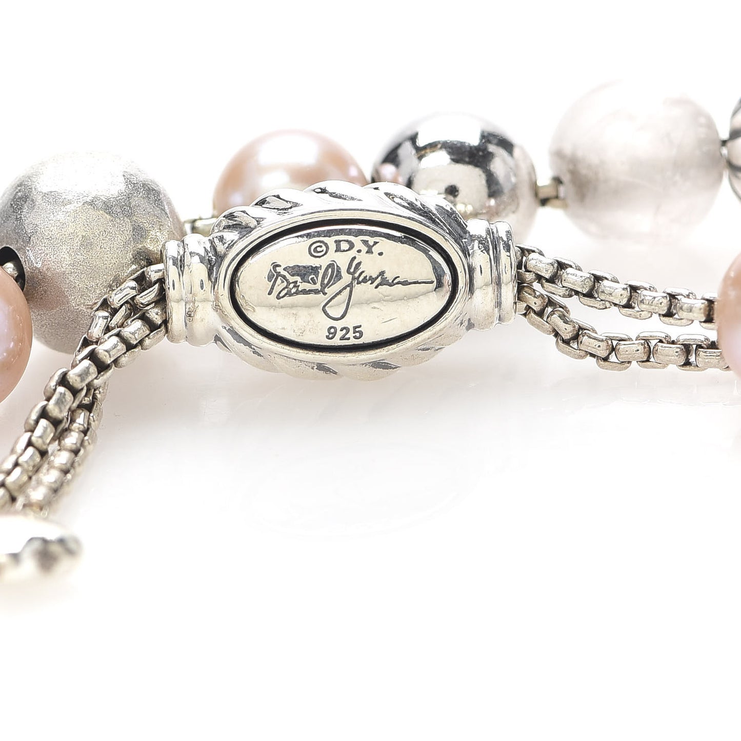 Sterling Silver Pink Pearl Rose Quartz 8mm Spiritual Bead Bracelet