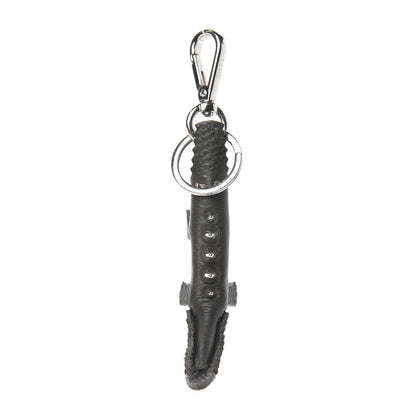 Fendi Calfskin Gator Charm Key Fob Dark Green 1 of 2