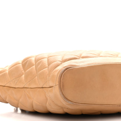 Chanel Lambskin Quilted Shopper Tote Beige 17 of 18