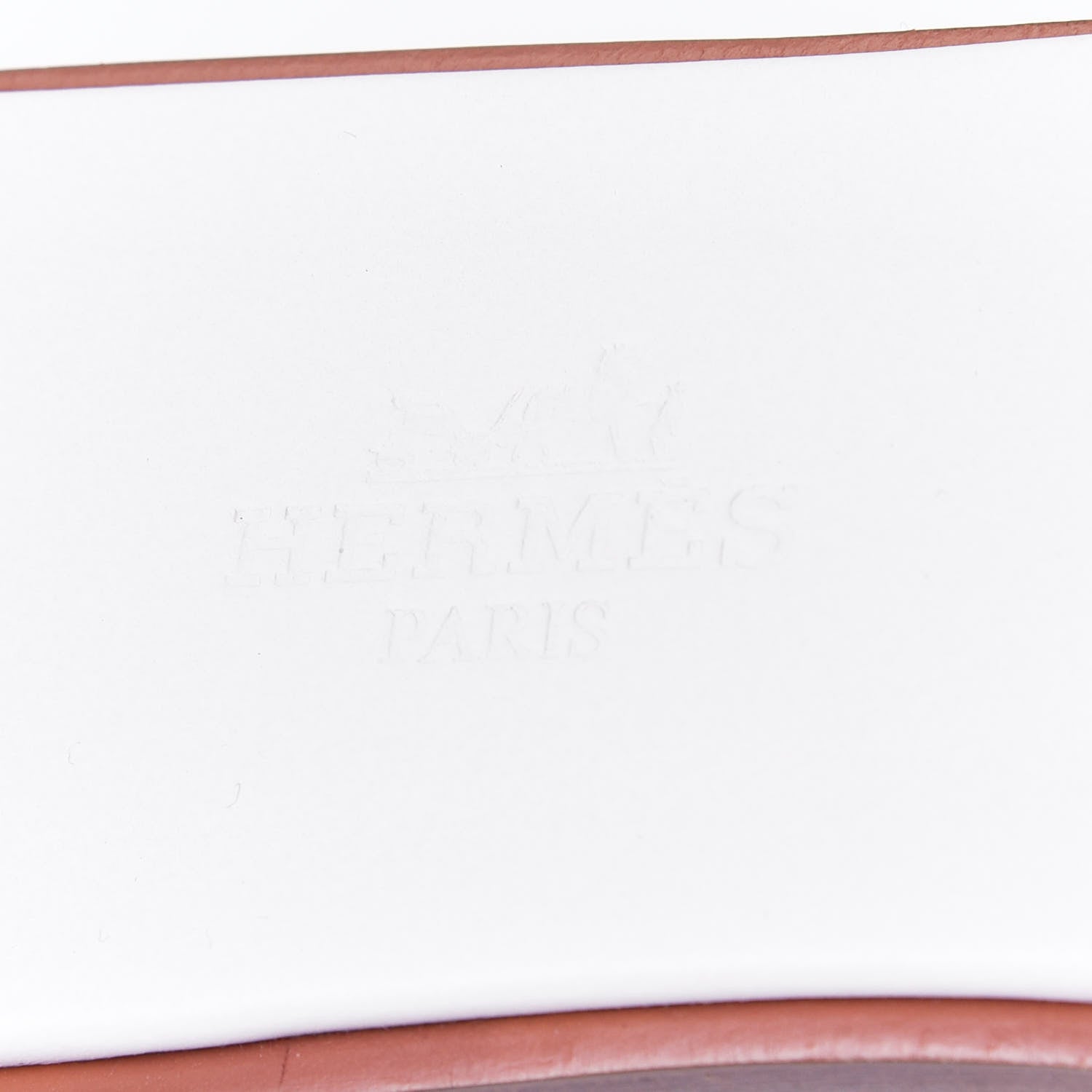 Hermes Box Calfskin Oran Sandals 36.5 White 6 of 6