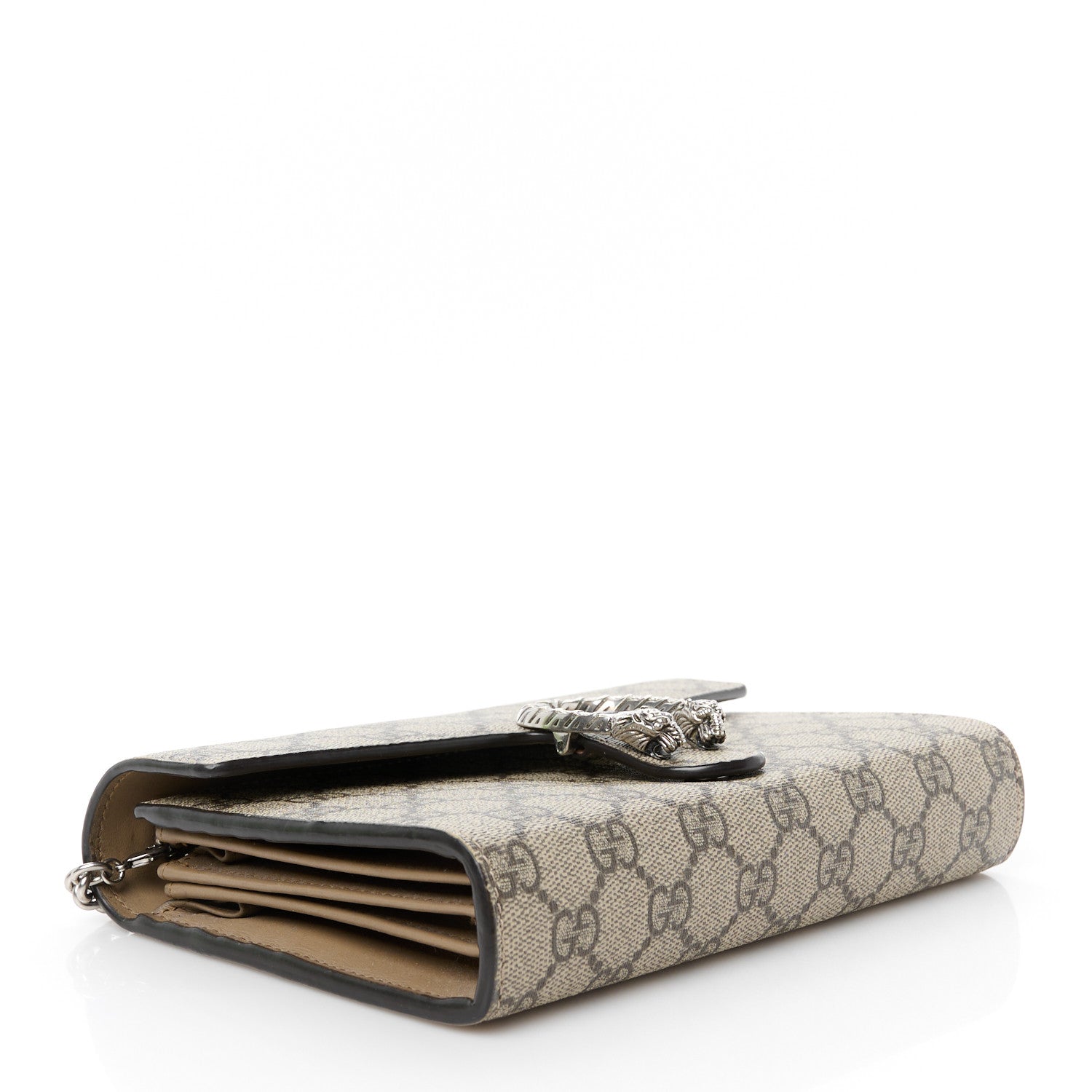 Gucci GG Supreme Monogram Mini Dionysus Chain Wallet Beige Taupe 4 of 11