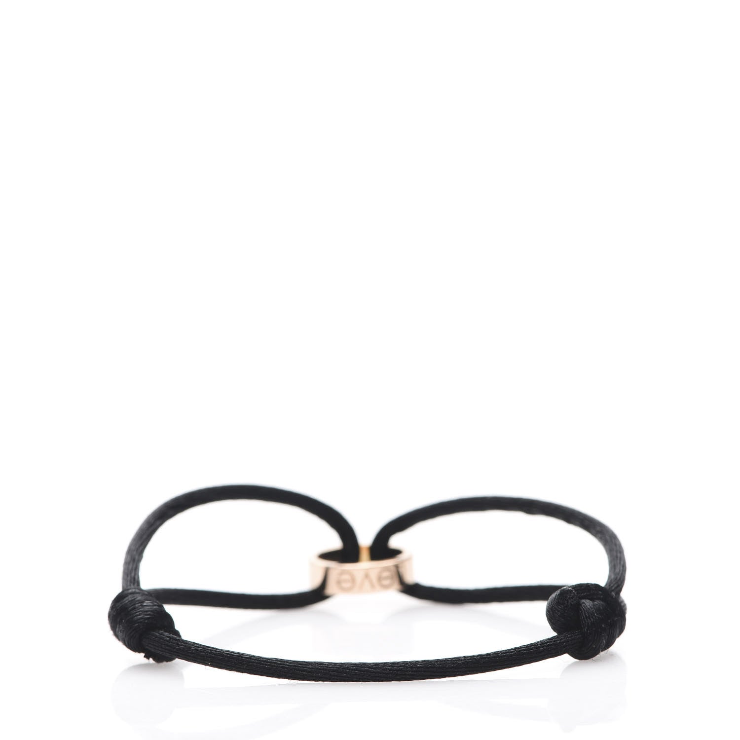 Cartier 18K Pink Gold Charity LOVE Adjustable Cord Bracelet Black 2 of 5