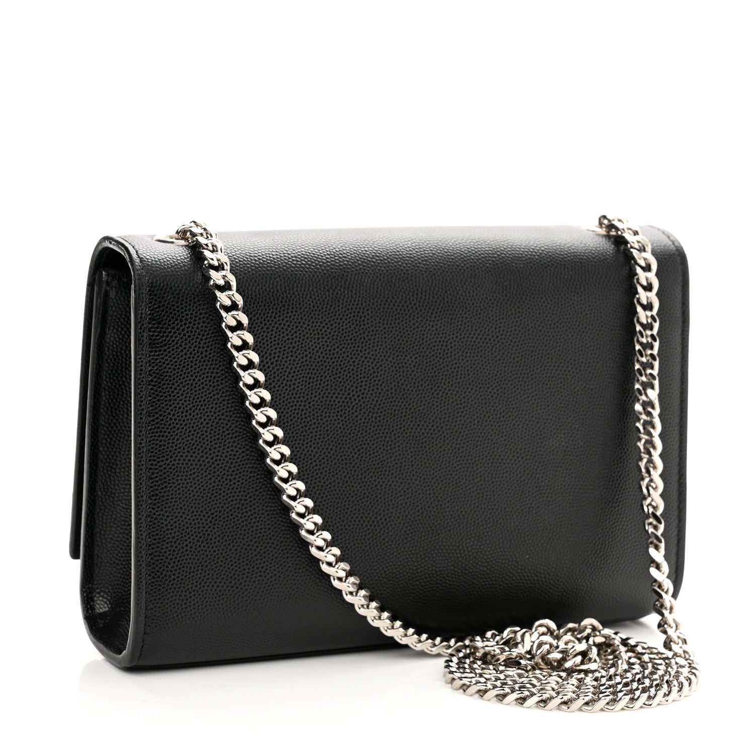 Saint Laurent Grain De Poudre Small Monogram Kate Satchel Black 3 of 13