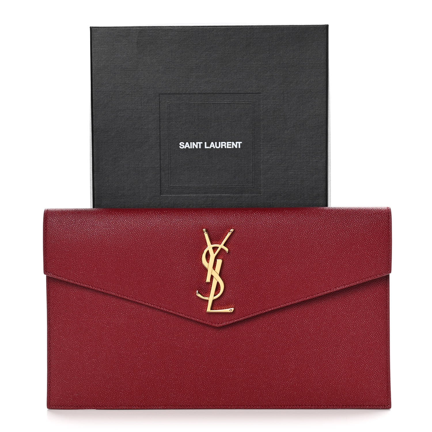 Saint Laurent Grain De Poudre Uptown Pouch Red 8 of 8