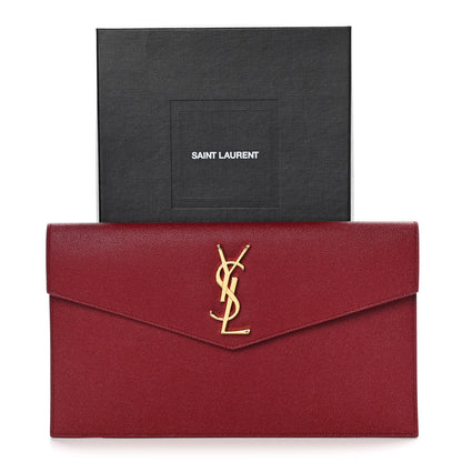 Saint Laurent Grain De Poudre Uptown Pouch Red 8 of 8