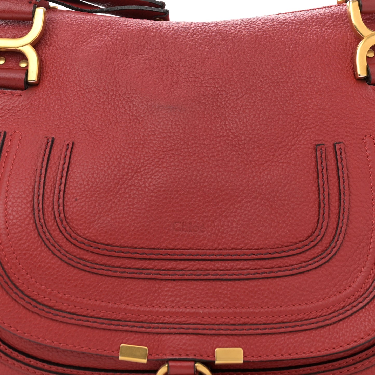 Calfskin Medium Marcie Satchel Red