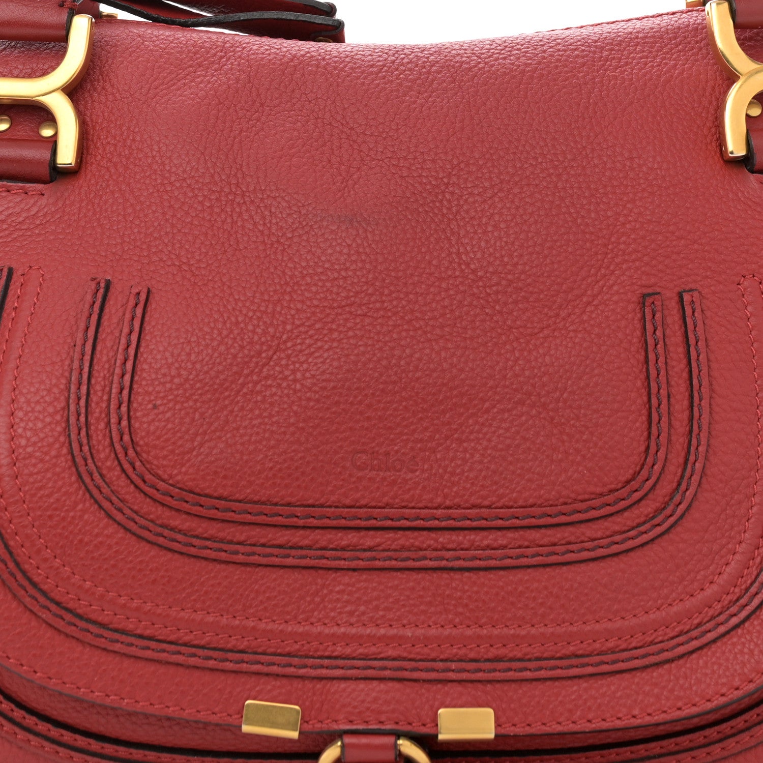 Chloe Calfskin Medium Marcie Satchel Red 8 of 18
